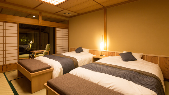 There are Japanese-style rooms with beds or futon beds.All rooms are cozy and relaxing.